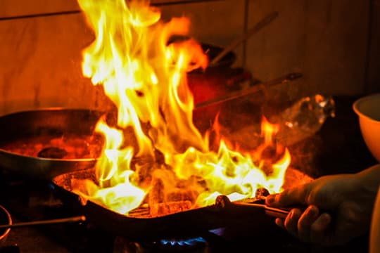 Traditional restaurant Dubrovnik Open flame cooking traditional Croatian food Dubrovnik Konoba Pjatanca kitchen